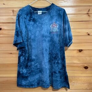 George Strait The Cowboy Rides Away Tour 2014 Blue Tie-Dye XL